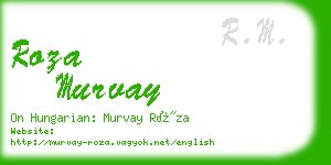 roza murvay business card